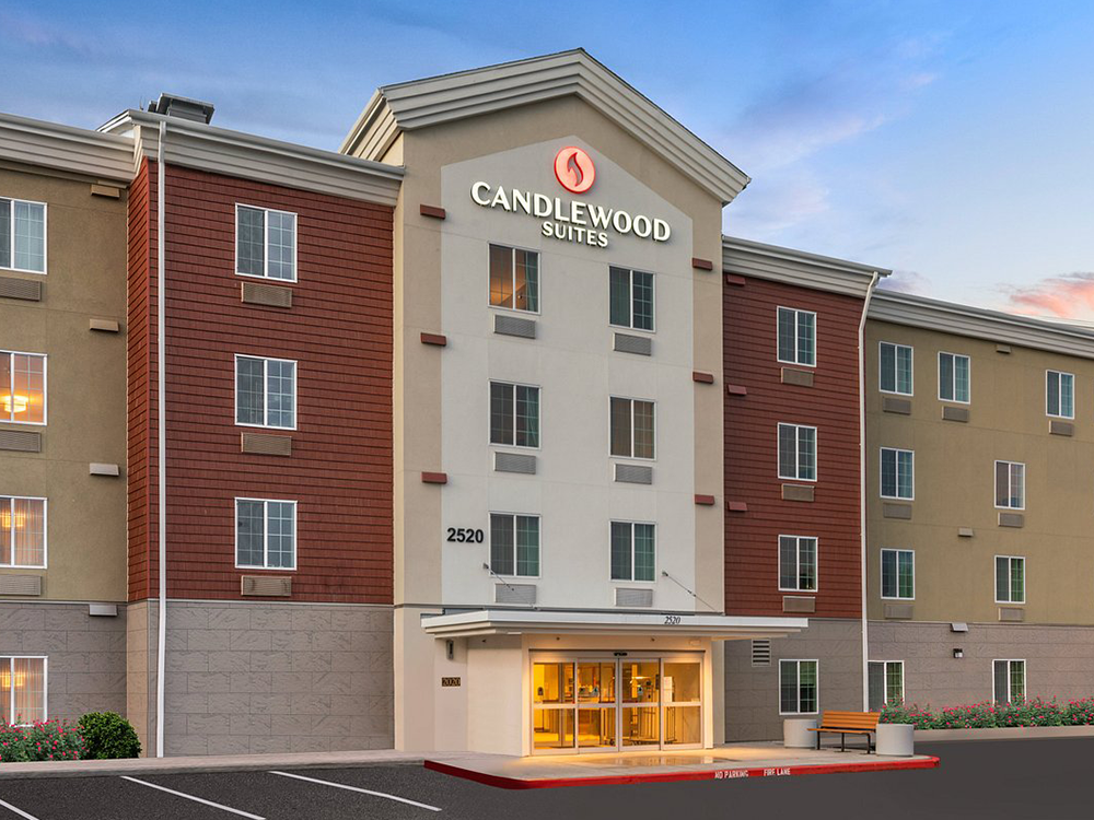 Candlewood Suites hotel lighting project - custom hospitality fixtures UL ETL certified