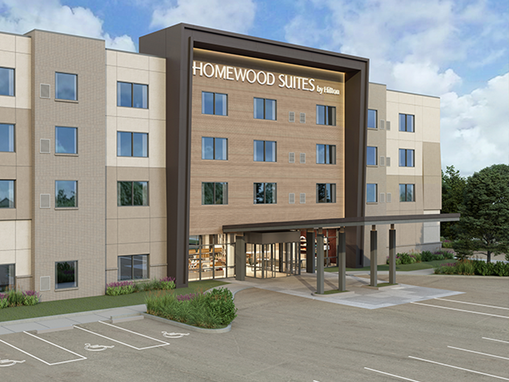 Homewood Suites hotel with custom lighting fixtures by Hualing hospitality manufacturer