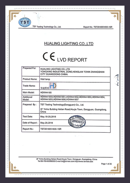 CE certified floor lamp hospitality lighting - decorative fixtures LVD compliance report China