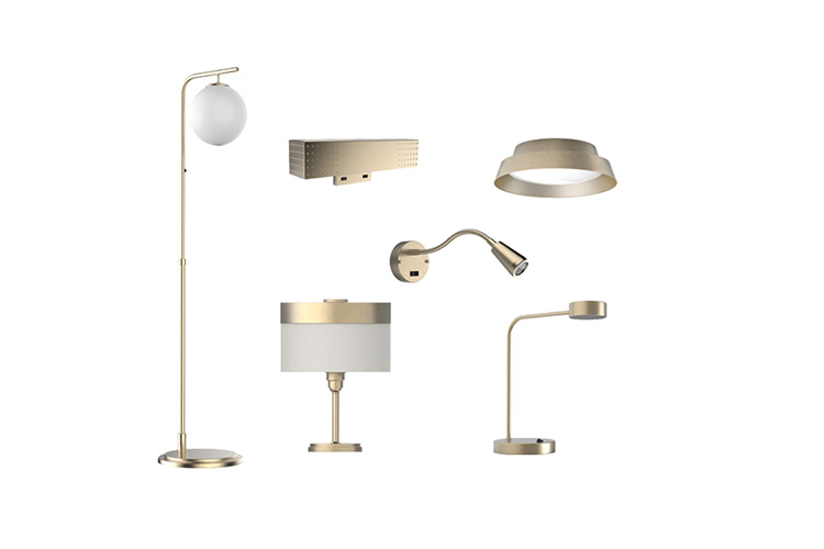 Hilton approved hotel lighting - decorative table lamps reading lamps CE UL certified