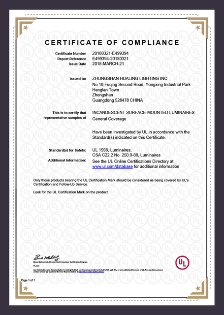 CE certified decorative wall lamp - hospitality lighting fixtures compliance report manufacturer