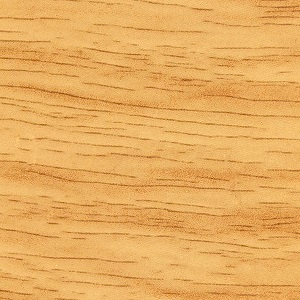 Natural oak faux wood grain finish for hotel lighting fixtures and decorative hardware